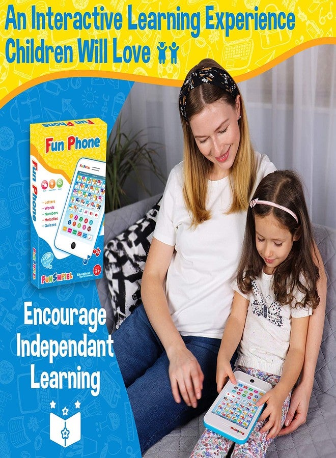 Funshpiel Kid Tablet - Kindergarten Learning Activities, ABC Learning for Toddlers, Kids Phone Toy for Speech Therapy & Letter Sounds - Image 3
